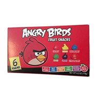 Angry Birds Angry Birds, Fruit Snacks, Cherry, Lemon, Raspberry, Apple, Grape, Strawberry Food Product Image