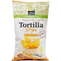 365 Yellow & Blue Corn Tortilla Chips Lightly Salted Food Product Image