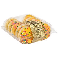 Safeway Spring Yellow Frosted Sugar Cookies Food Product Image