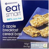 Eat Smart (Reduced) Apple Breakfast Cereal Bars  Chewy Cereal Bars With Dried Apple Pieces Food Product Image