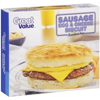 Great Value Great Value, Sausage Egg & Cheese Biscuit Sandwiches Product Image