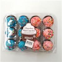 Everyday Favorites 12 Mini Chocolate Cupcakes Packaging Image
