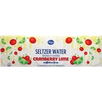 Kroger Cranberry Lime Seltzer Water Product Image
