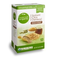 Simple Truth Organic Maple & Brown Sugar Instant Chia Oatmeal (Pack Of 2) Packaging Image