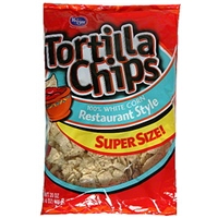 Kroger Tortilla Chips Restaurant Style, 100% White Corn Food Product Image