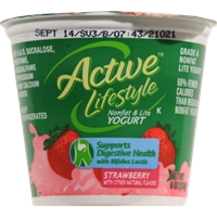 Active Lifestyle Strawberry Yogurt Food Product Image