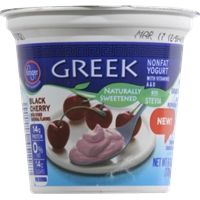 Kroger Greek Black Cherry Yogurt Food Product Image