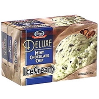 Kroger Deluxe Mint Chocolate Chip Ice Cream Food Product Image