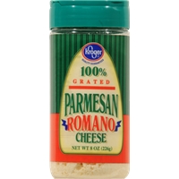 Kroger Grated Parmesan Romano Cheese Packaging Image