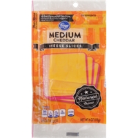 Kroger Medium Cheddar Cheese Slices Food Product Image