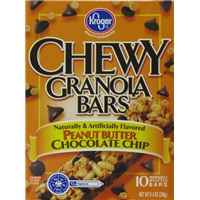 Kroger Chewy Peanut Butter Chocolate Chip Granola Bars Food Product Image