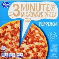 Kroger 3 Minute Microwave Pepperoni Pizza Food Product Image
