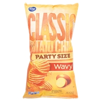 Kroger Classic Potato Chips - Wavy - Party Size Food Product Image