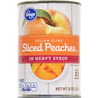 Kroger Yellow Cling Sliced Peaches in Heavy Syrup Product Image