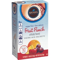 Roundy's Sugar & Calorie Free Fruit Punch Drink Mix Packets Food Product Image