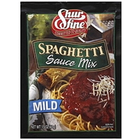 Shur Fine Spaghetti Sauce Mix Mild Food Product Image