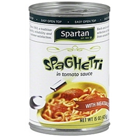 Spartan Spaghetti With Meatballs, In Tomato Sauce Food Product Image