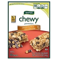 Spartan Granola Bars Chewy, Peanut Butter & Chocolate Chip Food Product Image