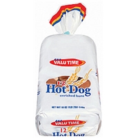 Valu Time Buns Hotdog 12 Ct