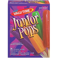 Valu Time Popsicles Junior Assorted 24 Ct Food Product Image