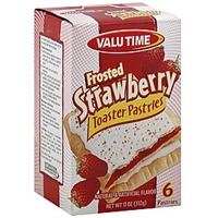 Valu Time Toaster Pastries Frosted Strawberry Food Product Image
