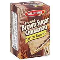 Valu Time Toaster Pastries Frosted Brown Sugar Cinnamon Food Product Image