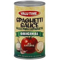 Valu Time Spaghetti Sauce Original Food Product Image