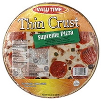 Valu Time Pizza Thin Crust, Supreme Product Image