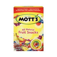 Mott's All Natural Fruit Snacks - 10 Ct Allergy and Ingredient Information