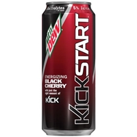 Mtn Dew Kickstart Energizing Black Cherry Sparkling Juice Beverage Product Image