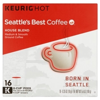 Seattle's Best Coffee House Blend K-Cup pods Packs 16ct Food Product Image