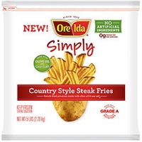 Ore-Ida French Fried Potatoes Simply Country Style Steak Fries Food Product Image