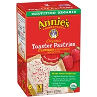 Annie's Organic Strawberry Toaster Pastries with Frosting 6 ct Box 11 oz Food Product Image