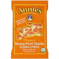Annie's Homegrown Fruit Snacks Organic Bunny Fruit Snacks Sunny Citrus Food Product Image