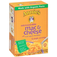 Annie's Homegrown Microwavable Cheddar Mac & Cheese Packets - 5 CT Product Image