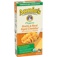 Annie's Homegrown Organic Shells & Real Aged Cheddar Macaroni & Cheese Product Image