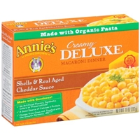 Annie's Homegrown Creamy Deluxe Shells & Real Aged Cheddar Sauce Macaroni Dinner Product Image