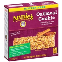 Annie's Homegrown Chewy Gluten Free Granola Bars Oatmeal Cookie - 5 CT Food Product Image