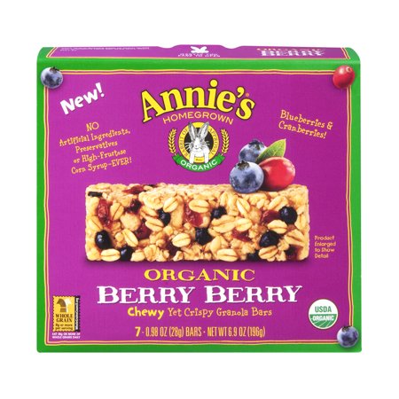 Annie's Homegrown Organic Granola Bars Organic Berry Berry - 7 CT Food Product Image