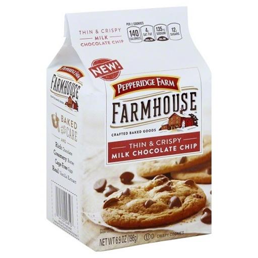 Pepperidge Farm Farmhouse Thin & Crispy Milk Chocolate Chip Cookies, 6. ...