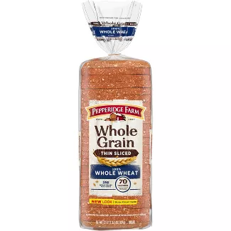 Pepperidge Farm Whole Grain Bread, Thin Sliced, 100% Whole Wheat Product Image