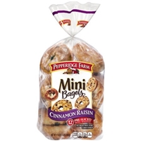 Pepperidge Farm Cinnamon Raisin Mini Bagels - 12 CT Product Image