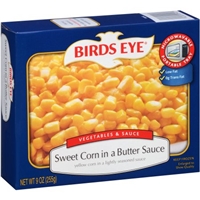 Birds Eye Fresh Frozen Vegetables & Sauce Sweet Corn & Butter Sauce Food Product Image