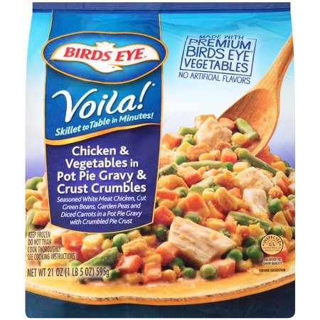 Birds Eye Voila! Chicken & Vegetables in Pot Pie Gravy & Crust Crumbles Product Image