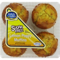Hill & Valley Sugar Free Lemon Poppy Muffins Food Product Image