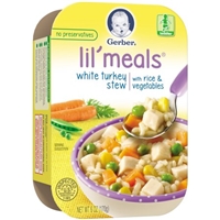 Gerber Graduates Lil' Meals White Turkey Stew With Rice & Vegetables Food Product Image