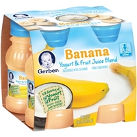 Gerber Banana & Fruit Yogurt Juice - 4 Ct Product Image