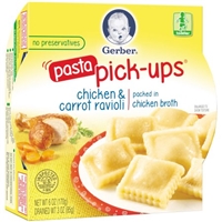 Gerber Graduates For Toddlers Pasta Pick-Ups Chicken & Carrot Ravioli Food Product Image