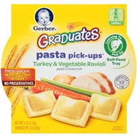 Gerber Graduates For Toddlers Pasta Pick-Ups Turkey & Vegetable Ravioli Food Product Image