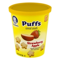 Gerber Puffs Strawberry Apple Cereal Snack Cup Product Image